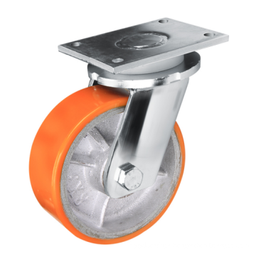 High Load 800KGS-3 Ton Industrial Super Heavy Duty Casting Iron PU Nylon Wheel Caster